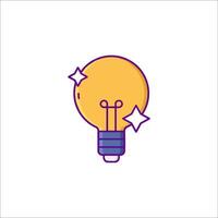 A light bulb with stars on it vector