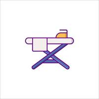 A baby changing table icon on a white background vector