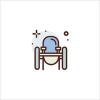 A baby's stroller icon on a white background vector