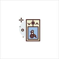 A computer with a mouse and a mouse cursor vector