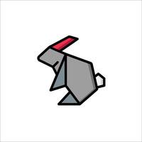A rabbit is shown in a flat style vector