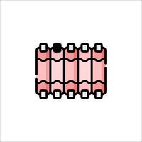 A pink and white rectangle with four squares vector