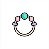 A ring with colorful beads on it vector