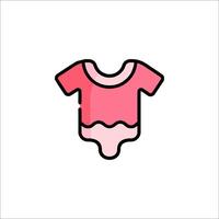 A pink bodysuit icon on a white background vector