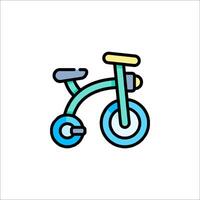 A bicycle icon in a line style vector