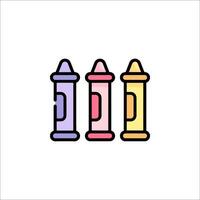 Crayons icon illustration vector