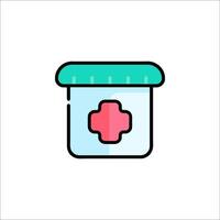A jar with a cross on it vector