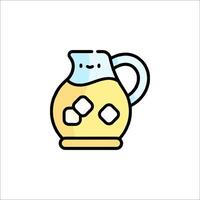 A jug with milk and sugar in it vector