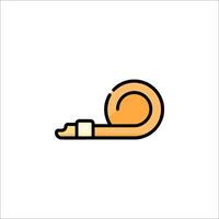 A yellow and orange roll of tape on a white background vector