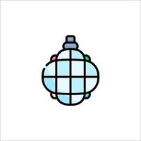 A christmas ball with a square shape on it vector