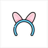 A bunny ear headband icon vector