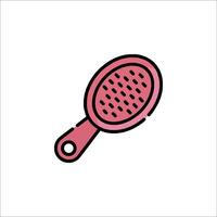 A pink brush with a handle on it vector