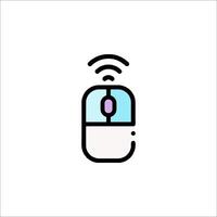 A computer mouse with a blue and purple icon vector