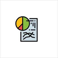 A pie chart icon on a white background vector