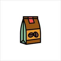 A coffee bag icon on a white background vector