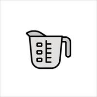 A measuring cup icon on a white background vector