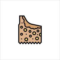 A slice of pizza icon in a thin line style vector