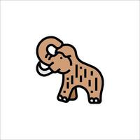 A cartoon elephant with a long trunk vector
