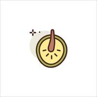 A fruit icon with a knife and fork vector