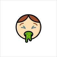 A cartoon character with a green tongue vector