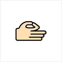 A hand with a finger pointing to the left vector