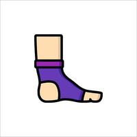 A purple sock with a purple band on it vector