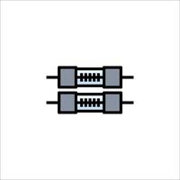 A flat icon of a circuit board vector