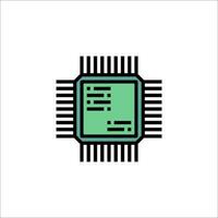A computer processor icon on a white background vector