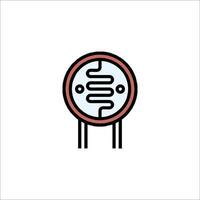 A small icon of a light bulb vector