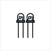 Two light bulbs on a white background vector