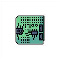 A circuit board icon on a white background vector