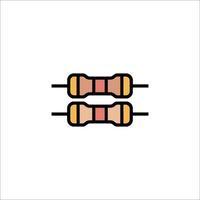 Resistors icon on white background vector