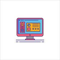 A computer monitor with a person on it vector