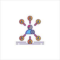 A person is surrounded by a circle of people vector