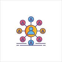 People in a circle with a circle icon vector
