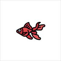 A red fish icon on a white background vector