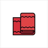 A red towel icon on a white background vector