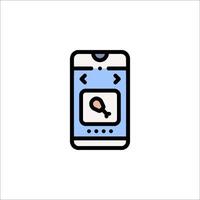 A phone with a chicken icon on it vector