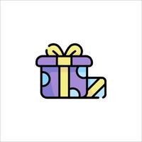 A gift box with a bow on it vector