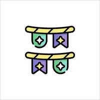A pair of colorful flags with stars on them vector