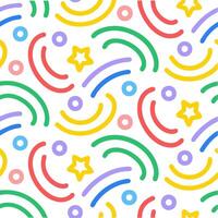 Beautiful Hand-Drawn Abstract Shapes cute beautiful hand drawn colorful line and abstract geometric shape pattern art illustration isolated on white vector