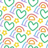 Vivid Geometric Line Patterns cute beautiful hand drawn colorful line and abstract geometric shape pattern art illustration isolated on white vector