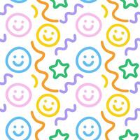 Cute and Colorful Line Art cute beautiful hand drawn colorful line and abstract geometric shape pattern art illustration isolated on white vector