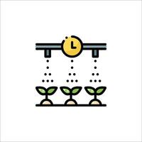 Time and money icon with plants growing on a timer vector