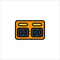 A clock icon on a white background vector