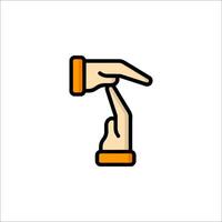 A hand pointing to a letter t vector
