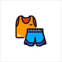 A pair of shorts and a vest icon vector