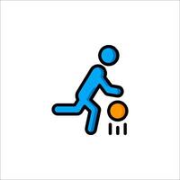 A man is running with a ball in his hand vector