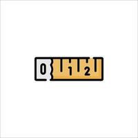 A ruler icon on a white background vector