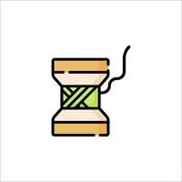A thread spool icon on a white background vector